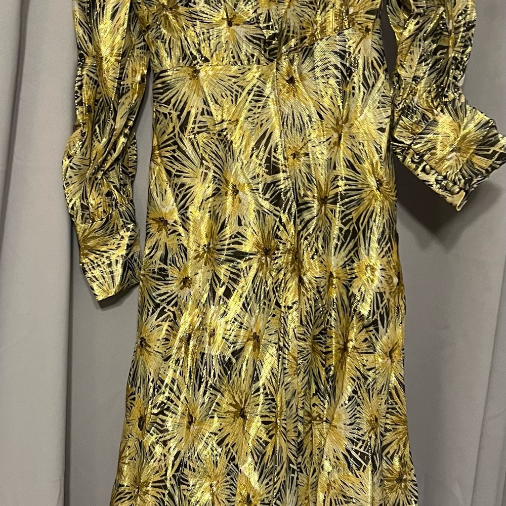 The Kooples Yellow Floral Long Sleeve Dress - Picture 3 of 5